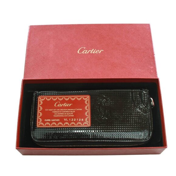 Cartier Handbags - Authentic Must De Cartier Happy Birthday black zippy wallet